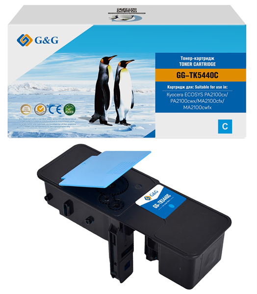 G&G toner-cartridge for Kyocera ECOSYS PA2100cx/PA2100cwx/MA2100cfx/MA2100cwfx 2400 pages GG-TK5440C  with chip гарантия 36 мес.