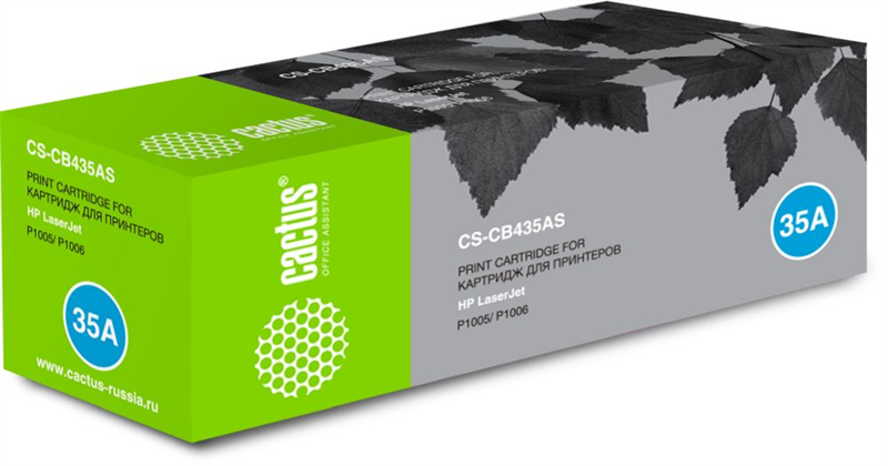 Cactus CS-CB435AS CB435A черный (1500стр.) для HP LJ P1005/P1006