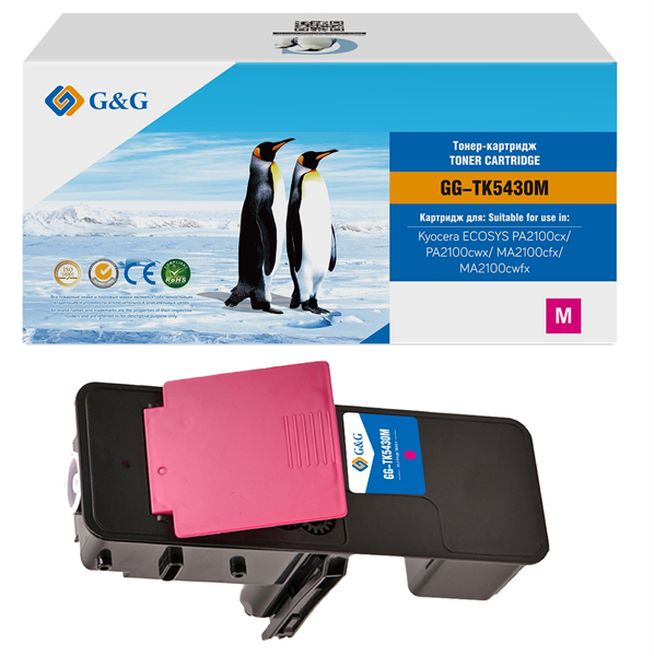 G&G GG-TK5430M TK-5430M пурпурный (1250стр.) для Kyocera Ecosys PA2100cx/PA2100cwx/MA2100cfx/MA2100cwfx