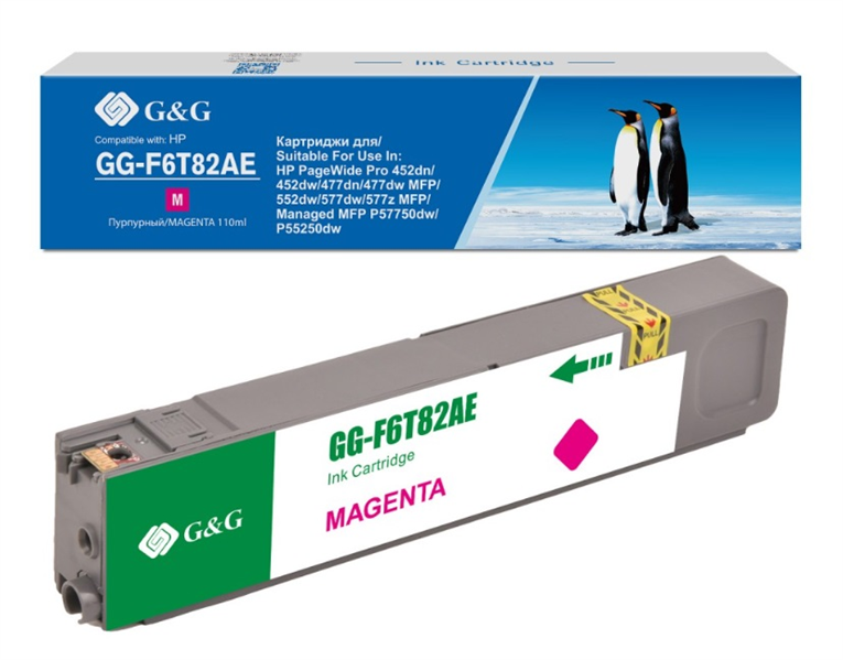 G&G GG-F6T82AE 973X пурпурный (110мл) для HP PageWide Pro 452dn/452dw/477dn/477dw MFP