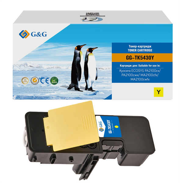 G&G GG-TK5430Y TK-5430Y желтый (1250стр.) для Kyocera Ecosys PA2100cx/PA2100cwx/MA2100cfx/MA2100cwfx