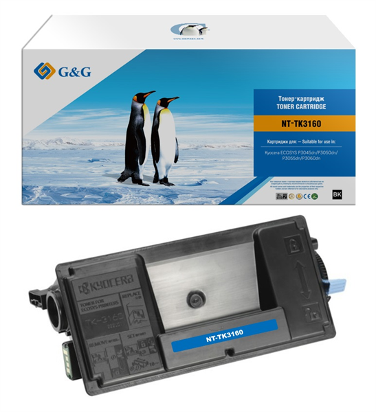 G&G GG-TK3160 черный (12500стр.) для Kyocera ECOSYS P3045dn/P3050dn/P3055dn/P3060dn