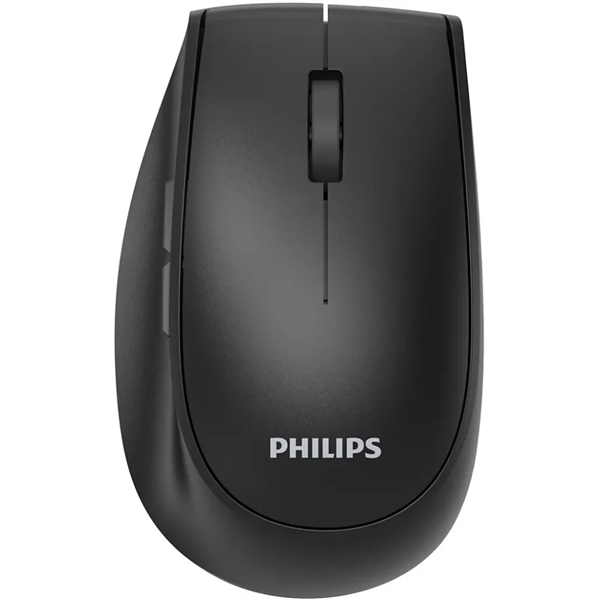 Philips Беспроводная Мышь SPK7627, 2,4 GHz, Bluetooth 3.0/5.0, 5 кноп., 1600dpi, Аккамулятор, Чёрный
