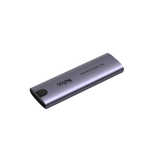 Netac WH51 M.2 NVMe/SATA SSD Case, USB3.1 Gen2 10Gb/s to M-Key(M&B key) NVMe & SATA, Aluminum Cover, Compatible with 4 size of 2280/2260/2242/2230, with A to C cable