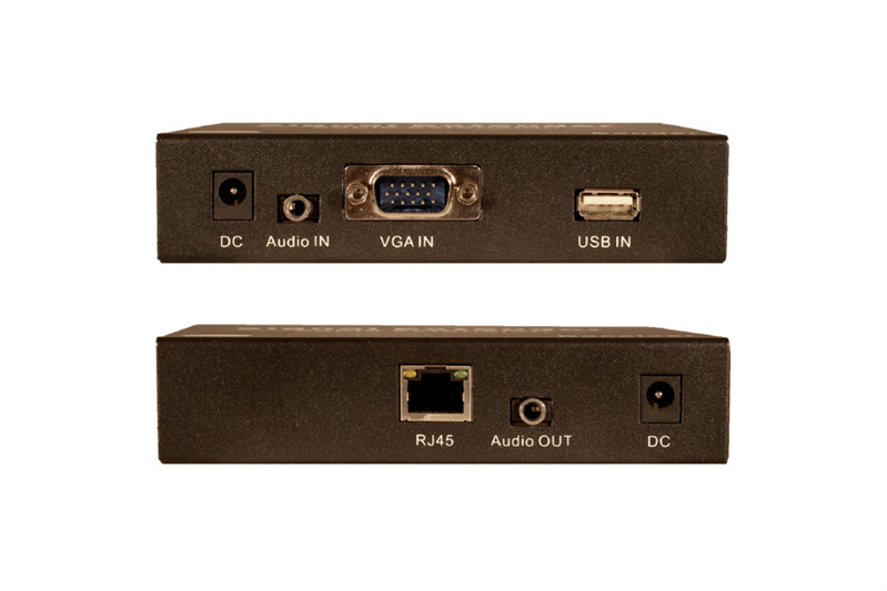 OSNOVO TLN-VKM/1+RLN-VKM/1(ver.2) Комплект (передатчик+приемник) для передачи VGA, USB(клавиатура+мышь) и аудиосигнала по сети Ethernet. Расстояние передачи "точка-точка" до 200м. Возможность увеличит