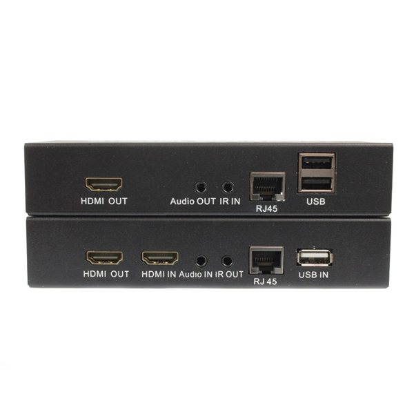 OSNOVO TLN-HiKMDA2+RLN-HiKMDA2 Комплект для передачи HDMI, USB, аудио, RS232 и ИК управления по сети Ethernet. Расстояние передачи "точка-точка" до 190м. Порты USB приемника предназначены только для п