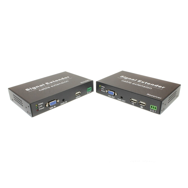 OSNOVO TA-VKMDA+RA-VKMDA Комплект для передачи VGA, USB, RS232 и аудио по кабелю витой пары до 120м. Максимальное разрешение сигнала до 1920x1080(60Гц). Порты USB предназначены только для подключения