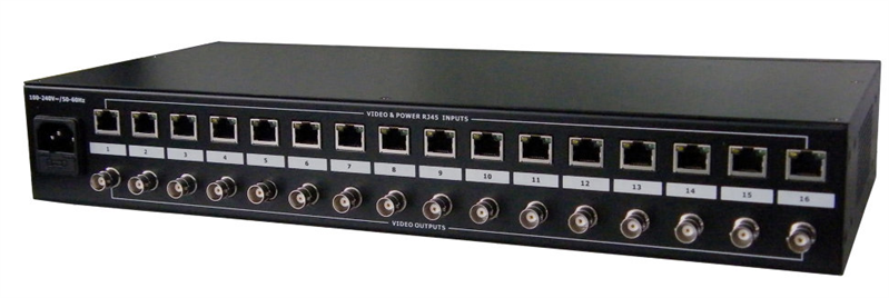 OSNOVO RP-16CP/S Пассивный 16-ти канальный приемник композитного видеосигнала + питание (стабилизированное) по витой паре CAT5e до 300м. Совместная работа с TP-CP/S пассивным передатчиком, обеспечиваю