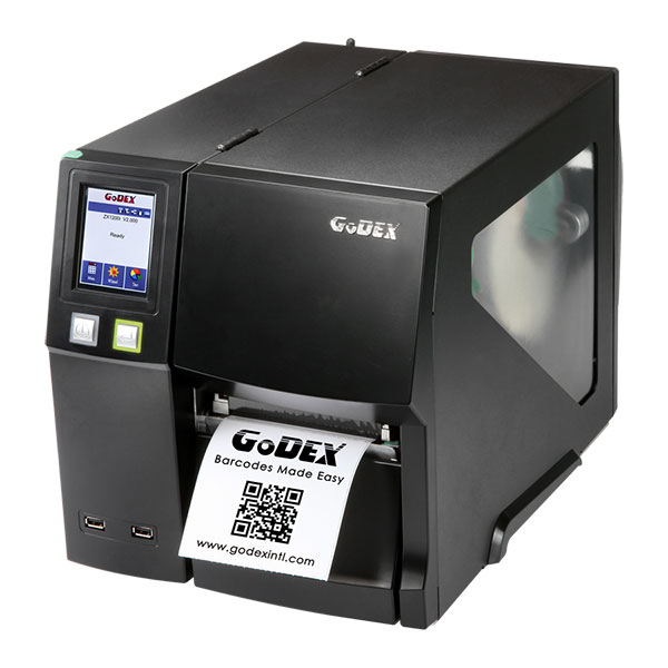 Godex TT ZX-1300Xi+,  300 dpi,  4", 10 ips, memory 256/256 МБ (Touch LCD) SU + Ethernet + USB Host + RTC,  1" core ribbon