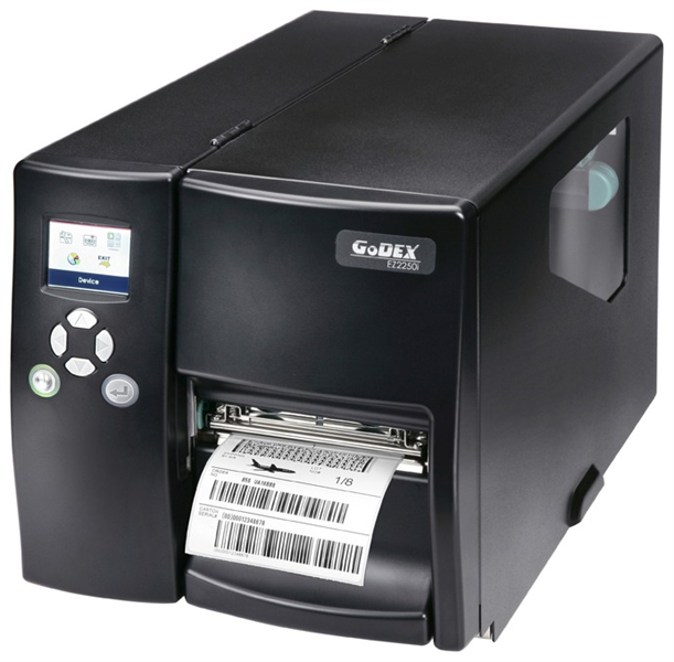 Godex TT EZ-2250i, 203 dpi,  4", 7 ips,  color LCD, RS232/USB/TCPIP+USB HOST, 1" core ribbon, P/N 011-22iF32-000/011-22iF02-001/011-22iF02-000