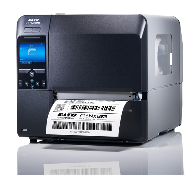 SATO CL4NX Plus 305 dpi, 4, TT, 14 ips (355 mm/sec), 256 MB RAM, 2 GB ROM, LCD, USB 2.0 type B, USB 2.0 type A (2 ports), RS232C, IEEE1284, LAN, NFC, SZPL, SDPL, SIPL, EPL or STCL, with EU power cable