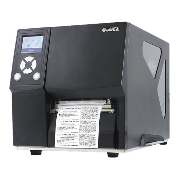 Godex TT ZX420i+, 203 dpi,  4", 6 ips, color LCD, memory 128/128 МБ, RS232/USB/ Ethernet+USB Host+RTC, 1" core ribbon