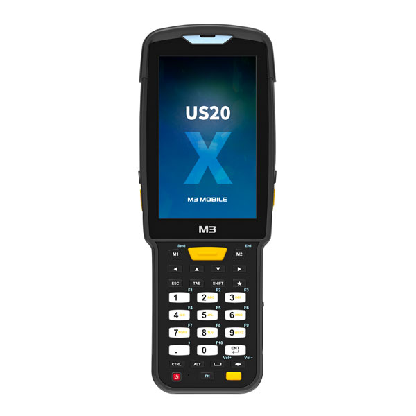 M3 Mobile US20X Android 10.0 GMS, WVGA, WWAN(4G LTE), 802.11 a/b/g/n/ac, SE4770 2D (SS), Rear Camera, BT, GPS, NFC(HF), 4G/64G, 30K, Ext Bat incl & Bullet Proof Film, Hand Strap. Req CRD&PWR