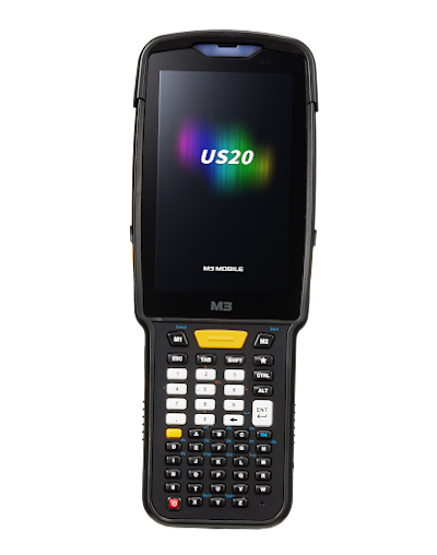 M3 Mobile US20W Android 10.0 GMS, WVGA, 802.11 a/b/g/n/ac, SE4770 2D (SS), Rear Camera, BT, GPS, NFC(HF), 4G/64G, 51K, Incl Ext Bat, Bullet Proof Film, Hand Strap. Req CRD&PWR