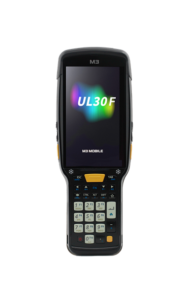 M3 Mobile UL30F (Frozen) Android 14.0 GMS, HD, 802.11 a/b/g/n/ac/ax, SE5800, Rear Camera, BT5.3, NFC(HF), 8G/128G, 28K, 6700mAh Bat for low temperature Bullet Proof Film, Hand Strap. Req CRDPWR