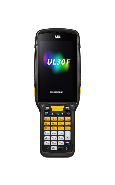M3 Mobile UL30F (Frozen) Android 14.0 GMS, HD, 802.11 a/b/g/n/ac/ax, SE5800, Rear Camera, BT5.3, NFC(HF), 8G/128G, 35K, 6700mAh Bat for low temperature Bullet Proof Film, Hand Strap. Req CRDPWR