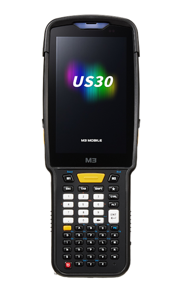 M3 Mobile US30W Android 13.0 GMS, WVGA, Wi-Fi 6, SE4770 (SS), 16MP Rear Camera, BT5.3, NFC(HF), 4G/64G, 38K, 6700mAh Battery, Hand Strap, Bullet Proof Film, Required CRD PWSP