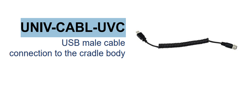M3 Mobile ASSY: UNIV USB Client Cable for UL20 Forklift/Vehicle Cradle