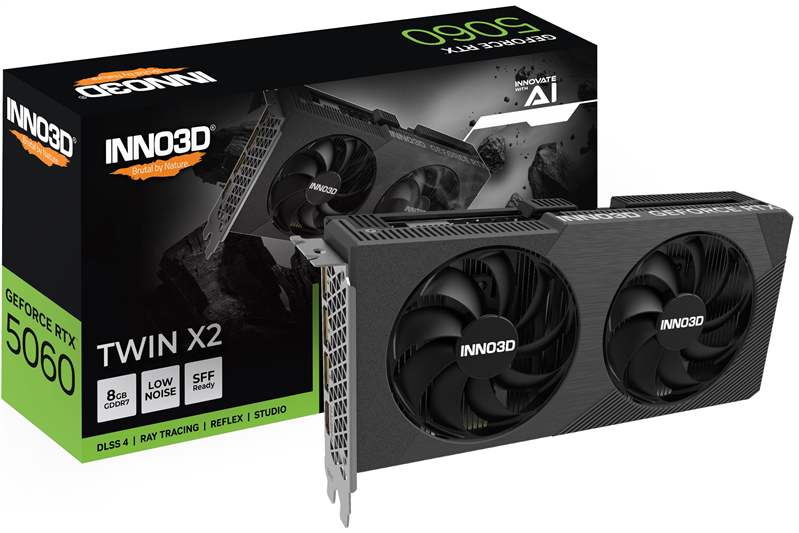 INNO3D RTX 5060 Twin X2//RTX5060, HDMI, DP*3, 8G,D7