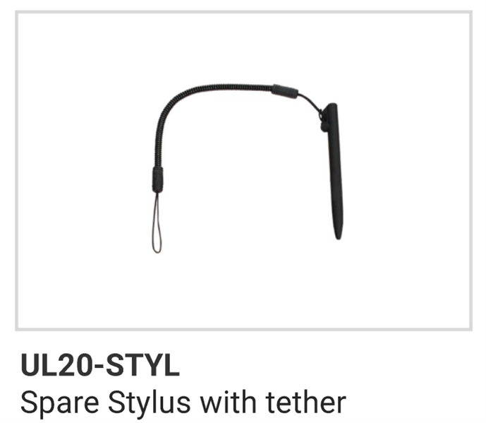 M3 Mobile ASSY: UL20/UL30 Spare Stylus with tether for UL20, US20