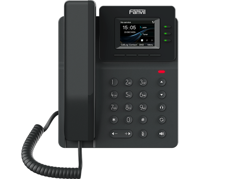 Fanvil V60G(Замена X303G), 4 SIP-акк., 2,4", 320x240 Цвет. Экран, POE, БП в комп., 2x1 Gbps