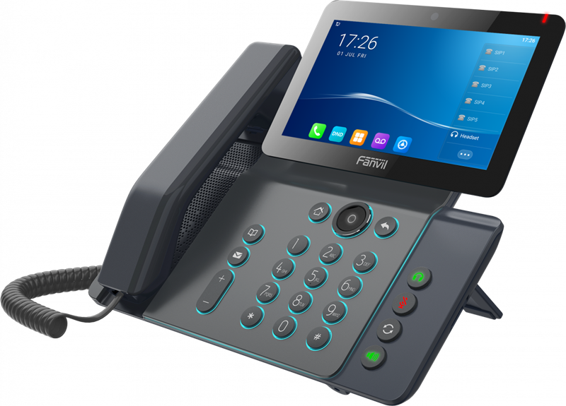 Fanvil V67, 20 SIP-акк., 7", 1024x600 Цвет. экран, POE, БП в комп., 2x1 Gbps, Wi-Fi, BT 4.2