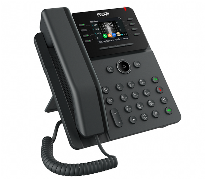 Fanvil V62G (Замена X303G), 12 SIP-акк., 2,8", 320x240 Цвет. экран, POE, БП в комп., 2x1 Gbps, Чёрный