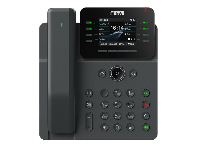 Fanvil V62 Pro, 12 SIP-акк., 2,8", 320x240 Цвет. экран, POE, БП в комп., 2x1 Gbps
