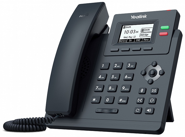 YEALINK SIP-T31P,  2 аккаунта, 2.3" LCD-экран 132х64, PoE, без БП, шт
