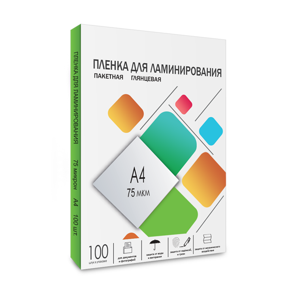 Гелеос пленка формат А4, глянцевая 216х303  (75 мик) 100 шт.
