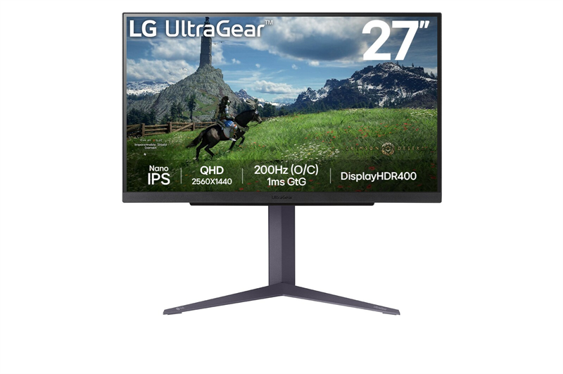 27 LG 27GS85Q-B, IPS, 2560x1440, 1ms, 400cd, 180Hz, HDMIx2+ DP+ USB Hub, HAS Pivot Swivel, black, Ex