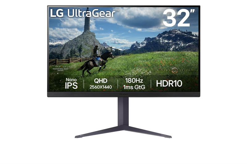 31,5" LG 32GS85Q-B, IPS, 2560x1440, 1ms, 350cd, 180Hz, HDMIx2+DP+USB Hub, HAS Pivot Swivel, black, Ex