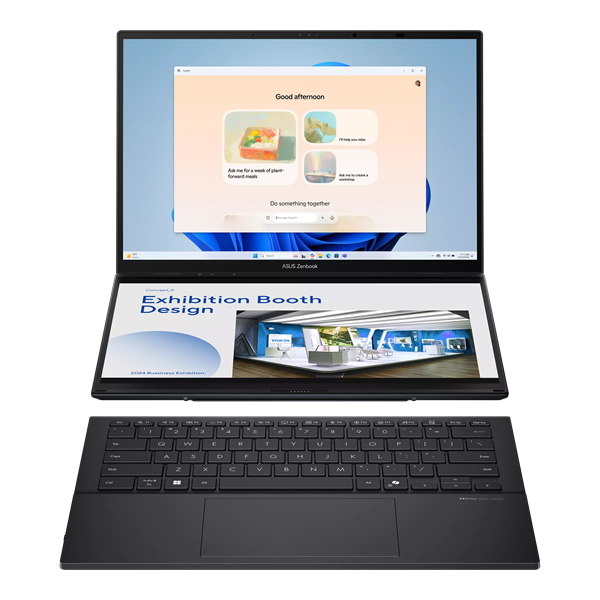 ASUS Zenbook Duo UX8406CA-QL460X Intel Core Ultra 7 255H/DDR5 16GB/512GB SSD/Intel Xe graphics/14" FHD (1920 x 1200) OLED 16:10,WiFi 7+BT 5.4/Win11 PRO/Inkwell Gray/Stylus+Sleeve/1.65 kg