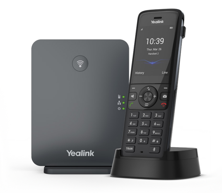 YEALINK W78P (база W70B+трубка W78H) до 10 SIP-аккаунтов, до 10 трубок на базу, до 20 одновременных вызовов, шт