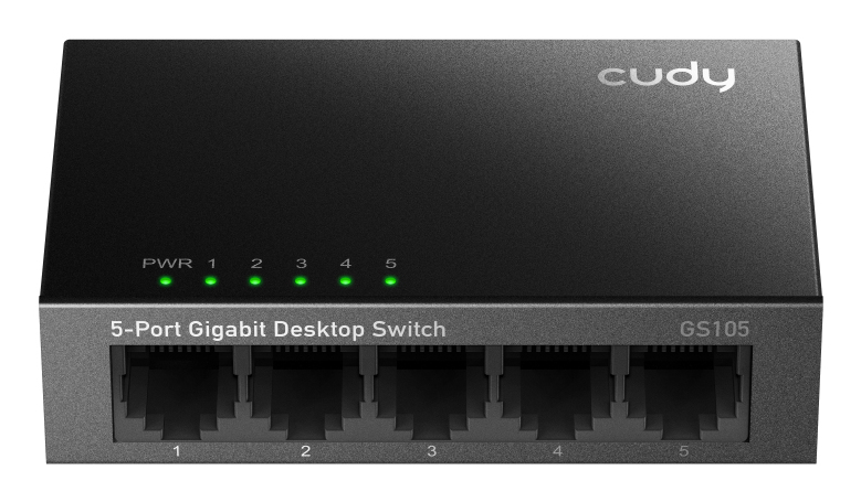 Cudy GS105, 5-Port Gigabit Metal Switch, Коммутатор с 5 гигабитными портами