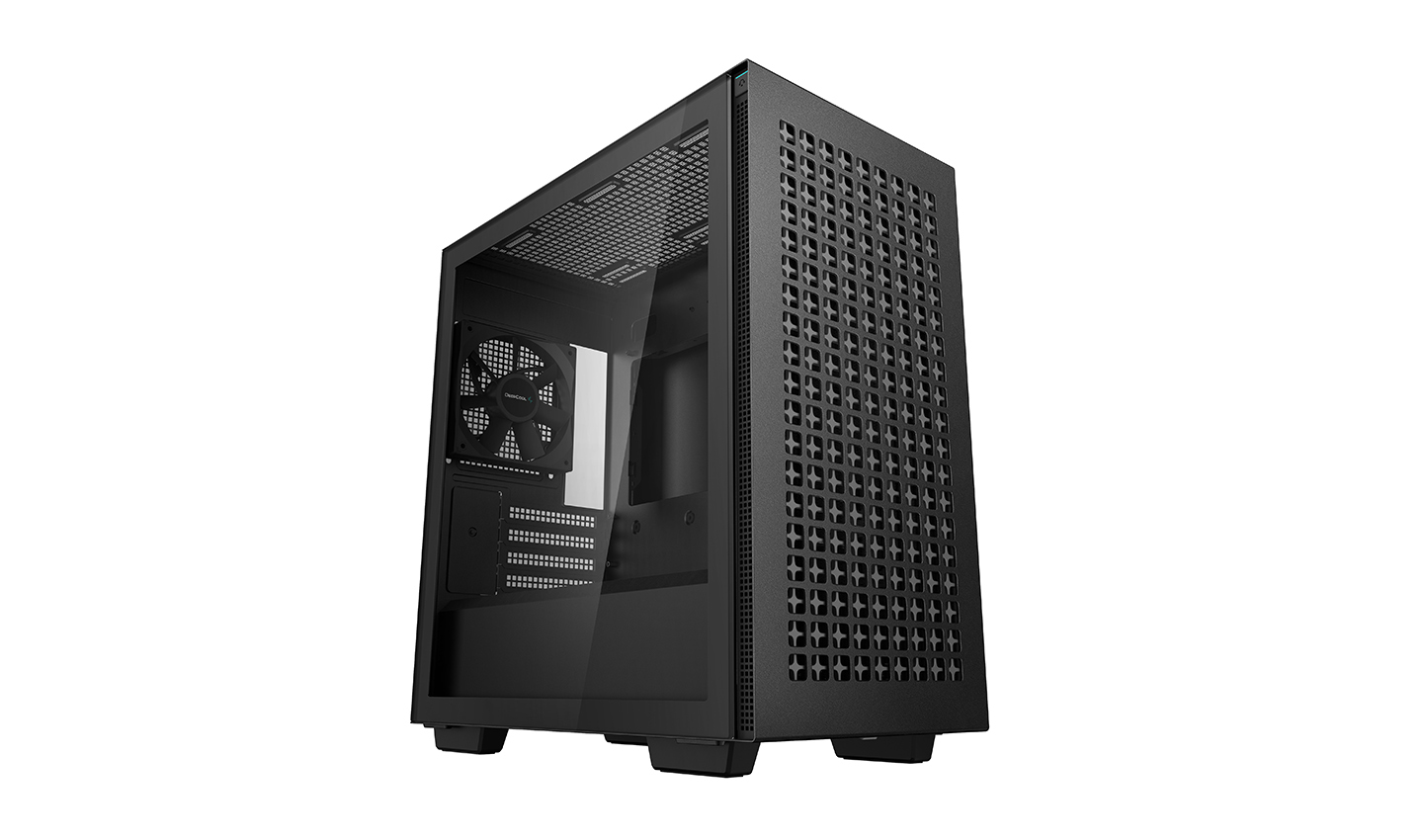 Deepcool CH370 без БП, боковое окно (закаленное стекло), черный, mATX (R-CH370-BKNAM1-G-1)