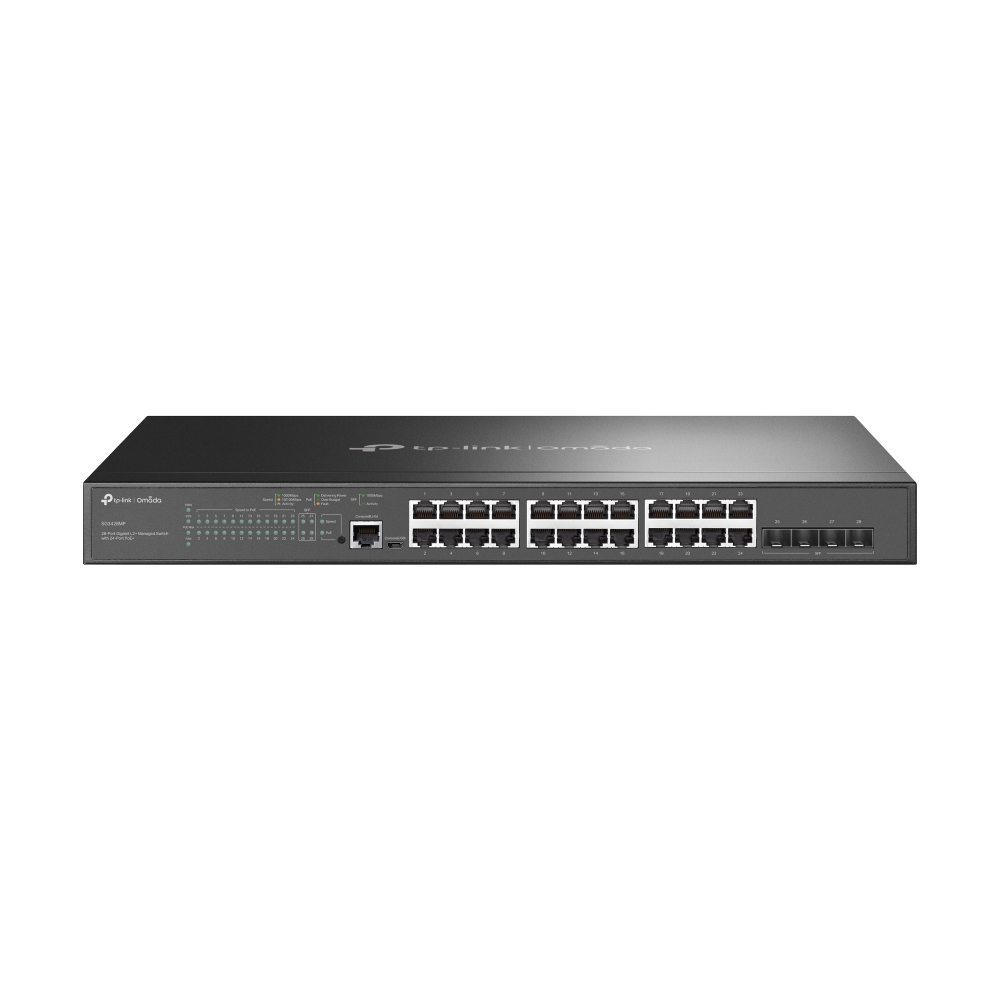 TP-Link SG3428MP, Omada™ 28-Port Gigabit L2+ Managed Switch with 24-Port PoE+