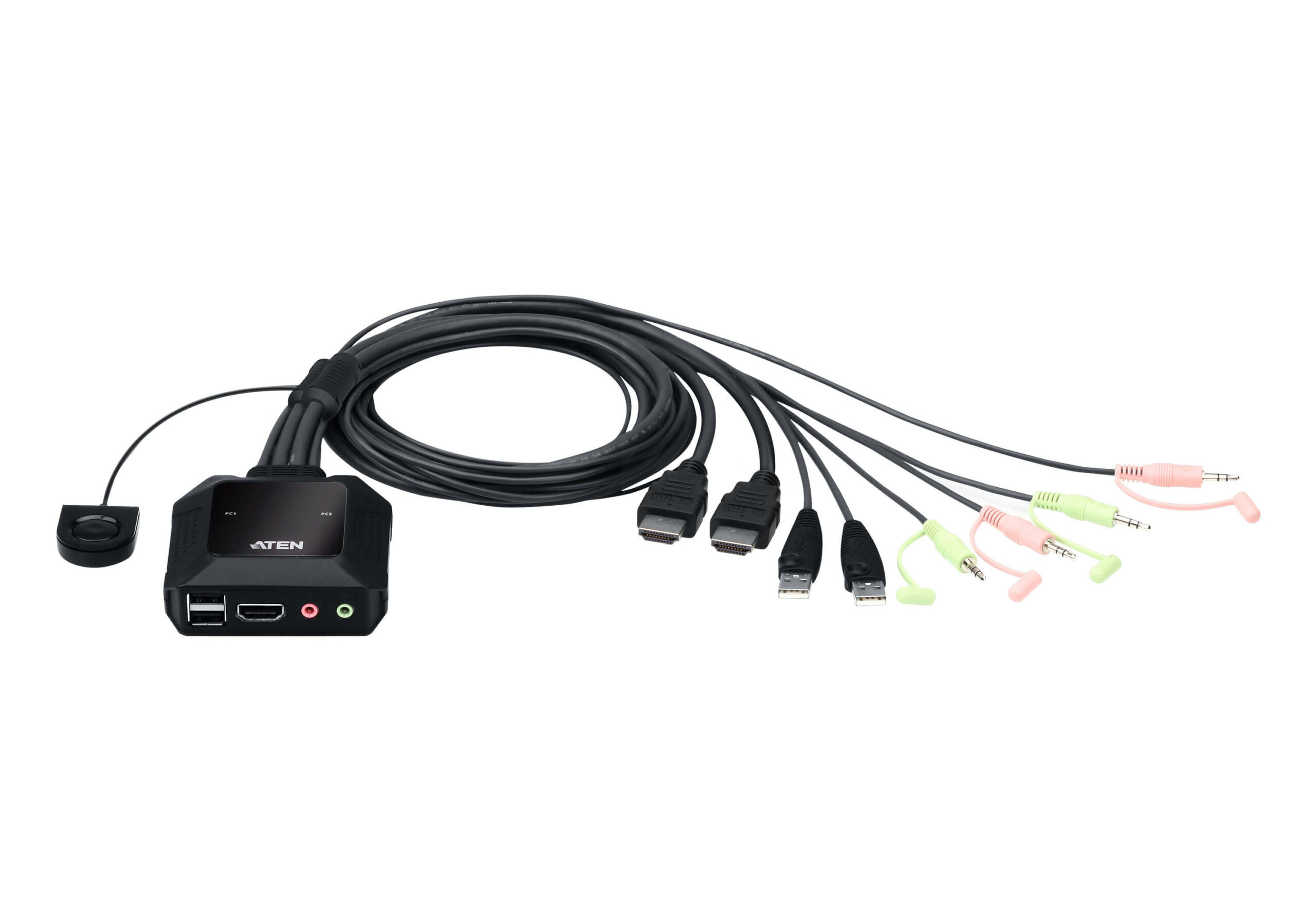 ATEN 2-Port USB 4K HDMI Cable KVM Switch