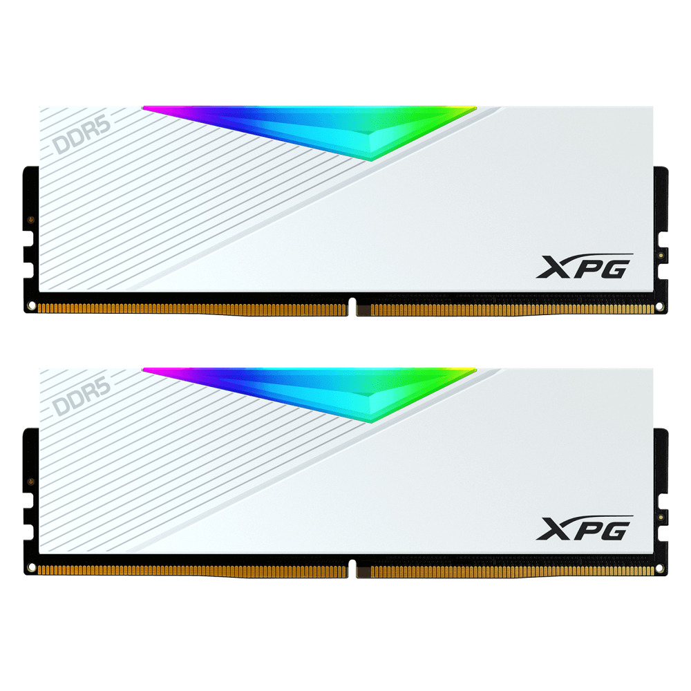 ADATA LANCER RGB DDR5 DIMM 32GB 6400MHz 2*16GB 32-39-39 1.4V WHITE DUAL COLOR BOX