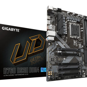 GIGABYTE B760 DS3H DDR4, LGA1700, B760, 4*DDR4, 4*SATA, 2*M.2, 1*USB 3.2, 4*USB 2.0, Type-C, 5*PCIx16, HDMI+DP, ATX