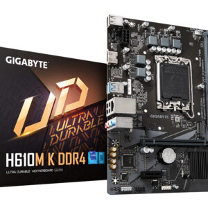 GIGABYTE H610M K DDR4, LGA1700, H610, 2*DDR4, 2*SATA, 1*M.2, 2*USB 3.2, 4*USB 2.0, 1*PCIx16, 1*PCIx1, HDMI, mATX