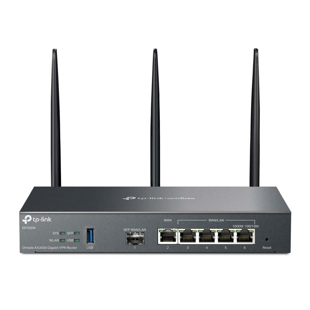 TP-Link ER706W, Omada Gigabit AX3000 Wi-Fi 6 VPN Gateway