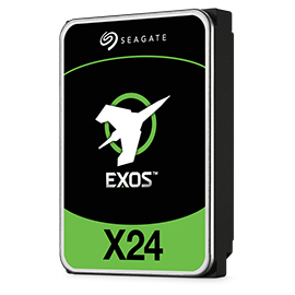 Seagate Exos X24 HDD 3.5" SATA 12Tb, 7200 rpm, 512Mb buffer, 512e/4kn, CMR, ST12000NM002H, 1 year