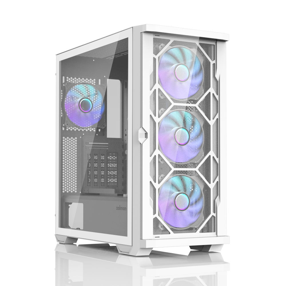 ZALMAN Z10 DUO White, ATX, WHITE, WINDOW, 2x3.5", 2x2.5", 2xUSB3.0, 1xUSB 3.1 Type-C, FRONT 3x120mm Infinity Mirror ARGB, REAR 1x120mm Infinity Mirror ARGB, replaceable front panel