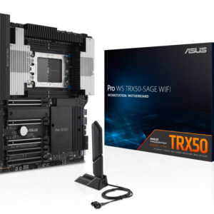 ASUS PRO WS TRX50-SAGE WIFI, AMD TRX50, 4*DDR5, 4*SATA, 3*M.2, 6*USB 3.2, 2*USB 2.0,Type-C, 5*PCIx16, CEB; 90MB1FZ0-M0EAY0