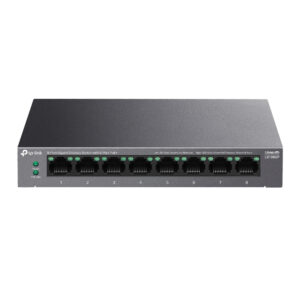 TP-Link LS108GP, 8-Port Gigabit Desktop Switch with 8-Port PoE+, 62 W, 250m
