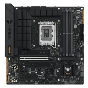 ASUS TUF GAMING B760M-PLUS II, LGA1700, B760, 4*DDR5, 4*SATA, 3*M.2, 3*USB 3.2, 4*USB 2.0, Type-C, 1*PCIx16, 1*PCIx4, 1*PCIx1, DP+HDMI, mATX; 90MB1HD0-M0EAY0
