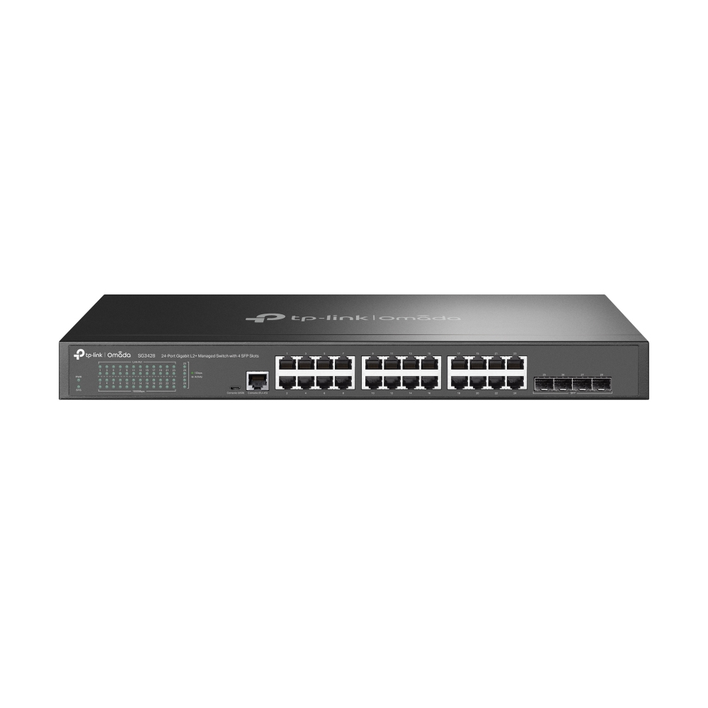 TP-Link SG3428, Omada™ 24-Port Gigabit L2+ Managed Switch with 4 SFP Slots