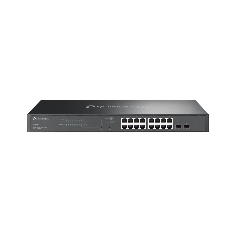 TP-Link SG2218P, Omada™ 18-Port Gigabit Smart Switch with 16-Port PoE+