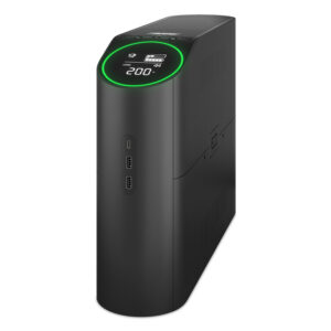 APC Back-UPS Pro for Gaming, 2200VA/1320W, 230V, 4xSchuko and 2xIEC C13 outlets, RGB Lights, Data/DSL protrct, 2x Type A and 1x Type C USB, Midnight(Black), 1 year warranty